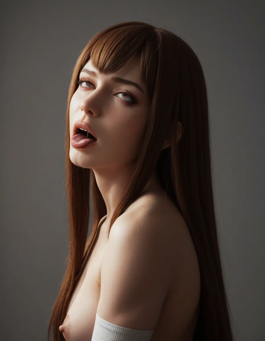 8k, sharp focus, underwear, ahegao, side view, neon glow, 8k uhd picture_frame, detailed skin, 1other, long hair, elbow gloves, fully nude, volumetric light, film photography, @makise_kurisu, hentai_studio_quality, score_9, score_8, candid photo, realistic skin texture, visible skin pores, film grain, depth of field