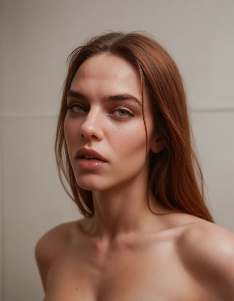 Hot girl in stall getting fucked, score_9, score_8, candid photo, realistic skin texture, visible skin pores, film grain, depth of field
