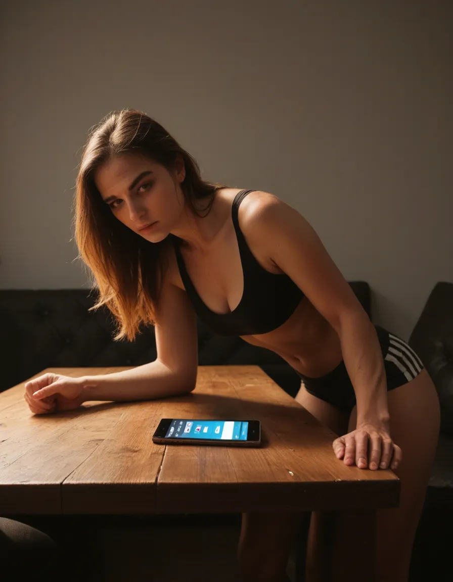 unfiltered, real life, multiple women, bent over, navel, table, homemade aesthetic, score_9, score_8, amateur photo, phone snapshot, realistic skin texture, skin blemishes, soft indoor lighting