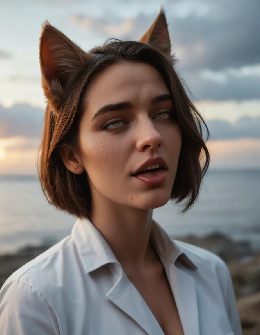 professional photo, high detail, catgirl, ahegao, mole, cloudy sky, mysterious vibe, 8k uhd photo, score_9, score_8, candid photo, realistic skin texture, visible skin pores, film grain, depth of field