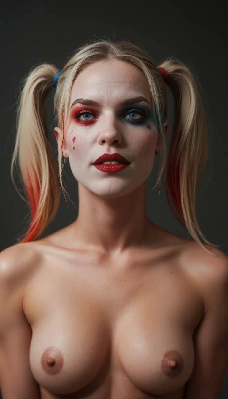 make a porn video of harley quinn being fucked behind joker by batman and it should be long and there should be a story that leads to sex