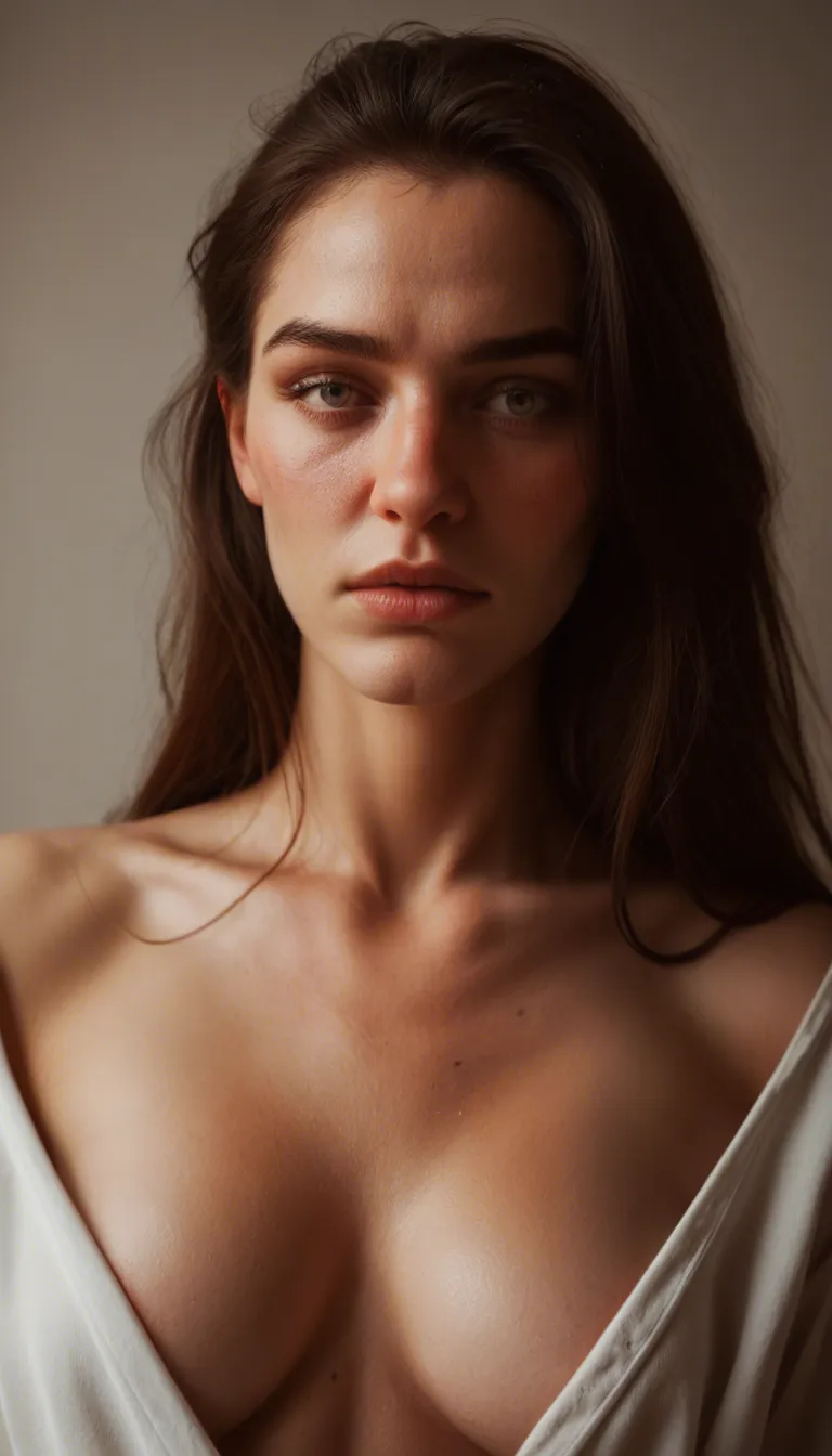 cinematic photo, 8k, close-up, 1other, undressing, hourglass figure, nervous blush, dslr quality