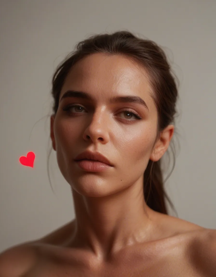 8k, sharp focus, detailed skin, 1girl, heart, fully nude,mastubation, score_9, score_8, candid photo, realistic skin texture, visible skin pores, film grain, depth of field
