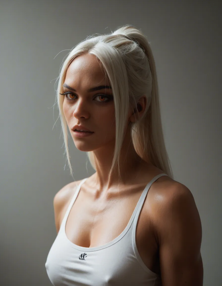 Yoruichi mirko yuri tribbing/scissoring, score_9, score_8, candid photo, realistic skin texture, visible skin pores, film grain, depth of field