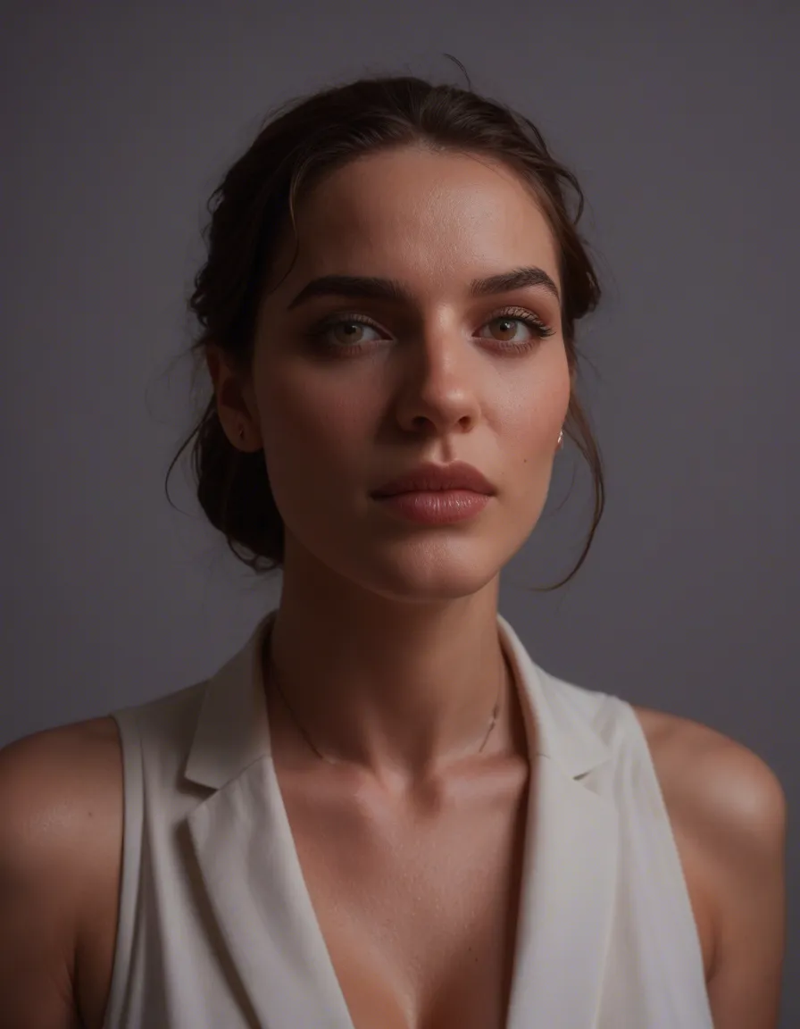 Una ragazza con i capelli corti un po sparati e briciolati lecca un grosso cazzo dopo che ha sborrato, score_9, score_8, candid photo, realistic skin texture, visible skin pores, film grain, depth of field