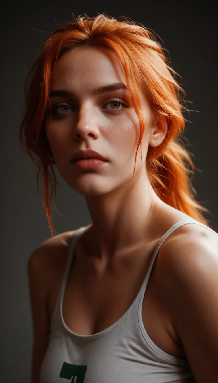 Extremely detailed Roblox female avatar in classic low-poly blocky 3D style, bright red-orange hair tied in a high messy ponytail with loose bangs framing the face, simple smiling Roblox face looking down with half-lidded black circular eyes, smooth plastic skin texture, wearing a tight dark green sports jersey with two white stars and a large white number 8 pulled up under her breasts, short dark green athletic shorts pulled down to her ankles, sitting on the edge of a simple bed with legs spread wide, both hands gripping a large thick pink and purple dildo, slowly pushing the toy deep inside herself, slight arched back, subtle plastic body deformation around the insertion, classic Roblox female proportions, clean plastic materials, soft indoor lighting, high detail on the toy texture, fabric wrinkles, and hair strands