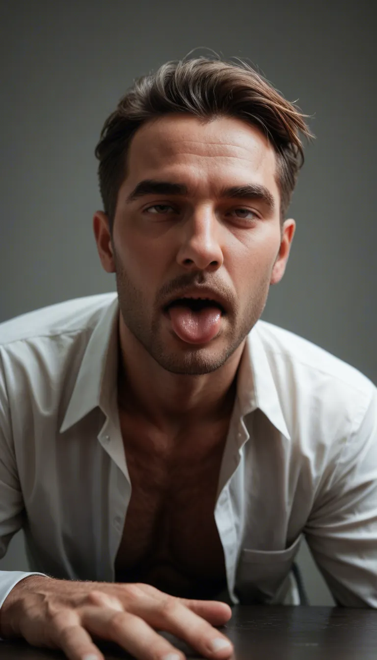 professional photo, high detail, 1boy, hair ornament, open clothes, ahegao, hyperrealistic, as a black man fucks him in the top-down_bottom-up