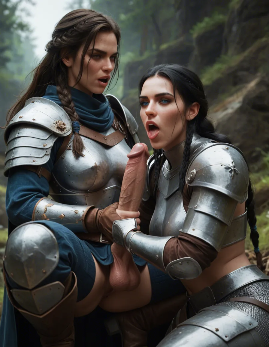 futanari, 2women, ,1futa standing with woomqn sucking his cock, fellatio . Woman wears partial medieval fantasy armor outfit, facing viewer, squatting, , warrior woman, braided black hair, blue eyes, heart shaped face, beautiful, mouth open, orgasm, defeated, bruised. no panties or bra , female_pubic_hair , cum_in_mouth ,cum on breasts, fingering herself. Second person, 1futa, big breasts, erect penis , standing , fellatio . Helmets on wooden floor, sword. Triumphant, winner, from behind. from_below .High detail skin,cowboy shot, deep depth of castle, castle sky background, Realistic skin details, Visible pores, sharp focus, SLR camera, photorealism, Photography, (Professional photography, sharp:1.2),, score_9, score_8, 3d render, octane render, subsurface scattering, ray tracing, smooth shading, score_9, score_8, 3d render, octane render, subsurface scattering, ray tracing, smooth shading, score_9, score_8, 3d render, octane render, subsurface scattering, ray tracing, smooth shading, score_9, score_8, 3d render, octane render, subsurface scattering, ray tracing, smooth shading, score_9, score_8, candid photo, realistic skin texture, visible skin pores, film grain, depth of field, score_9, score_8, 3d render, octane render, subsurface scattering, ray tracing, smooth shading, score_9, score_8, candid photo, realistic skin texture, visible skin pores, film grain, depth of field, score_9, score_8, 3d render, octane render, subsurface scattering, ray tracing, smooth shading, score_9, score_8, 3d render, octane render, subsurface scattering, ray tracing, smooth shading, score_9, score_8, 3d render, octane render, subsurface scattering, ray tracing, smooth shading, score_9, score_8, 3d render, octane render, subsurface scattering, ray tracing, smooth shading