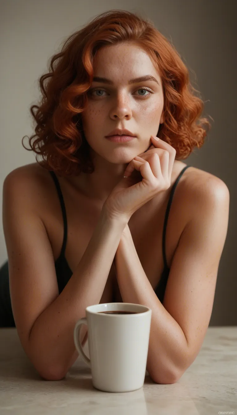 studio quality, sharp focus, 18 year old, freckled, redhead, curly_hair, bob_cut, c_cup, female, feet out of frame, embrace, moaning, window, RAW photo