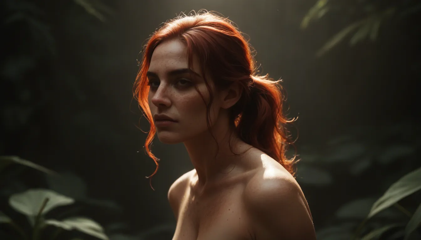 cinematic, photorealistic, lily is a 19 years old woman, with wavy red hair and ponytail, with small tits, fair skin and freckles, outie open wet shaved pussy. sophie is 19 years old brunette caucasian woman, curly hair in knob, thin, small tits, shaved, glasses. lily is sit in a foldable camping chair with legs opened on lateral armrests. sophie is on a beach lounger spreading legs with feet up, she is laid back on elbows. they are talking with two thin men standing with beginning erection. they are in a beach resort