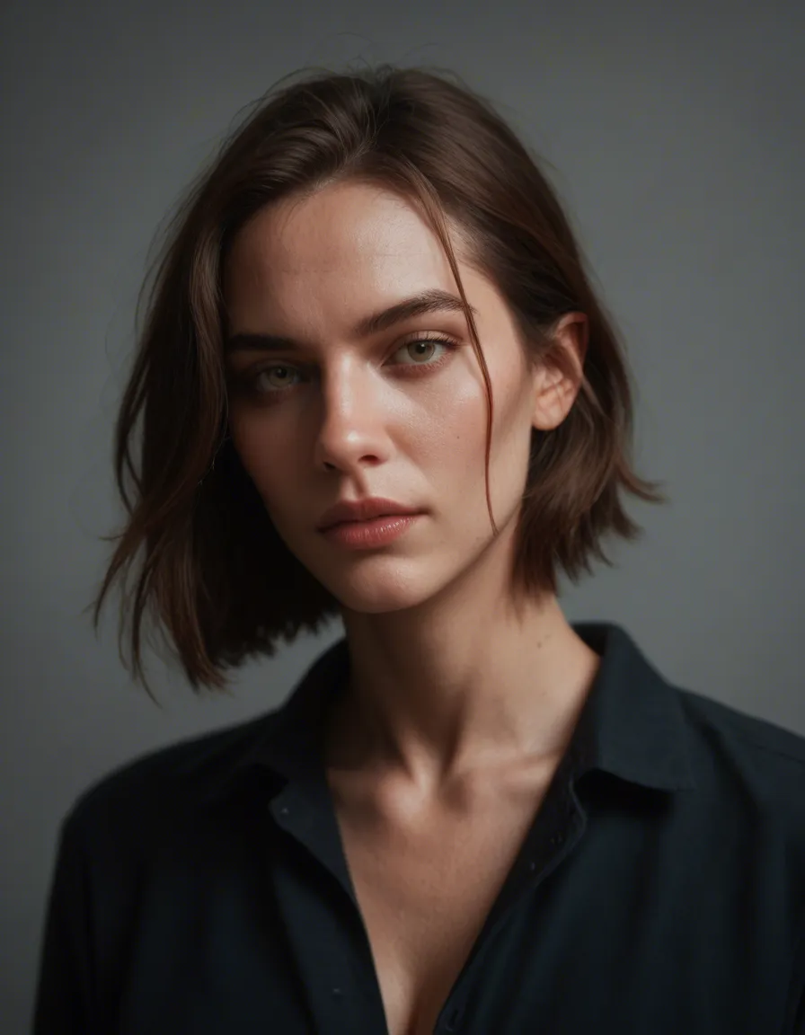 Very small 18 year old, score_9, score_8, candid photo, realistic skin texture, visible skin pores, film grain, depth of field
