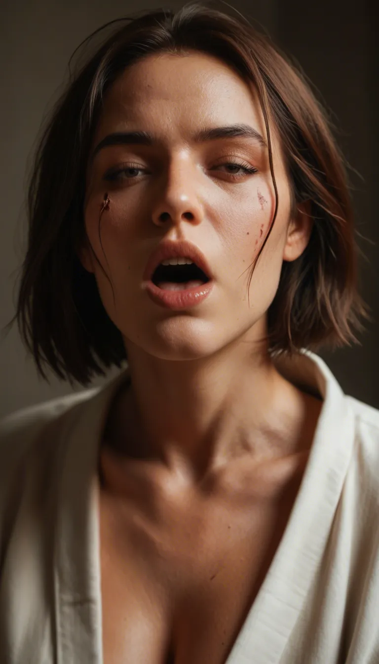 8k, sharp focus, detailed skin, Japanese 19 year olds, lesbians, big tits, rimjob, moaning, bob haircuts