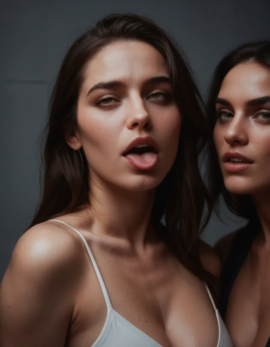 RAW photo, ultra realistic, 3women, official alternate costume, ahegao, moonlight, studio photo, score_9, score_8, candid photo, realistic skin texture, visible skin pores, film grain, depth of field