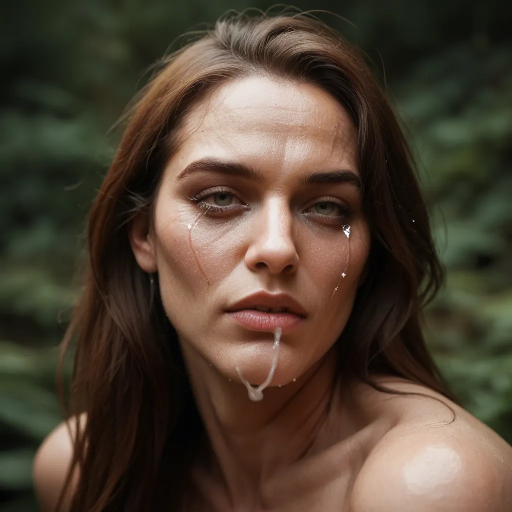 Sharp focus, mature_female, cum, crying, pale_skin
