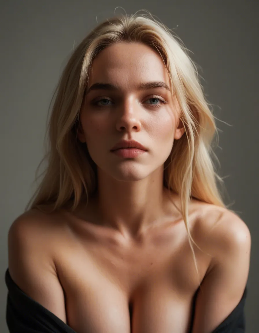 Cute blonde girl getting fucked, score_9, score_8, candid photo, realistic skin texture, visible skin pores, film grain, depth of field