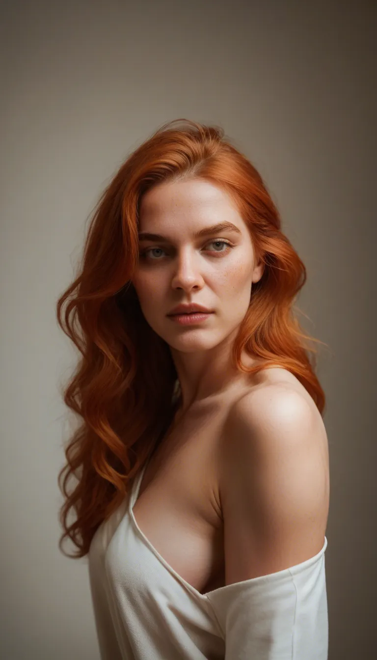 /masterpiece , /best_quality , /highres , full_body, a beautiful 18 years old girl, long wavy ginger hair, beautiful face, hourglass body, beautiful warm smile, walking normally in street, crotchless pants, naked pussy exposed through cutout, high heel sandals, t-shirt cut above chest, naked breasts fully hanging out of t-shirt,