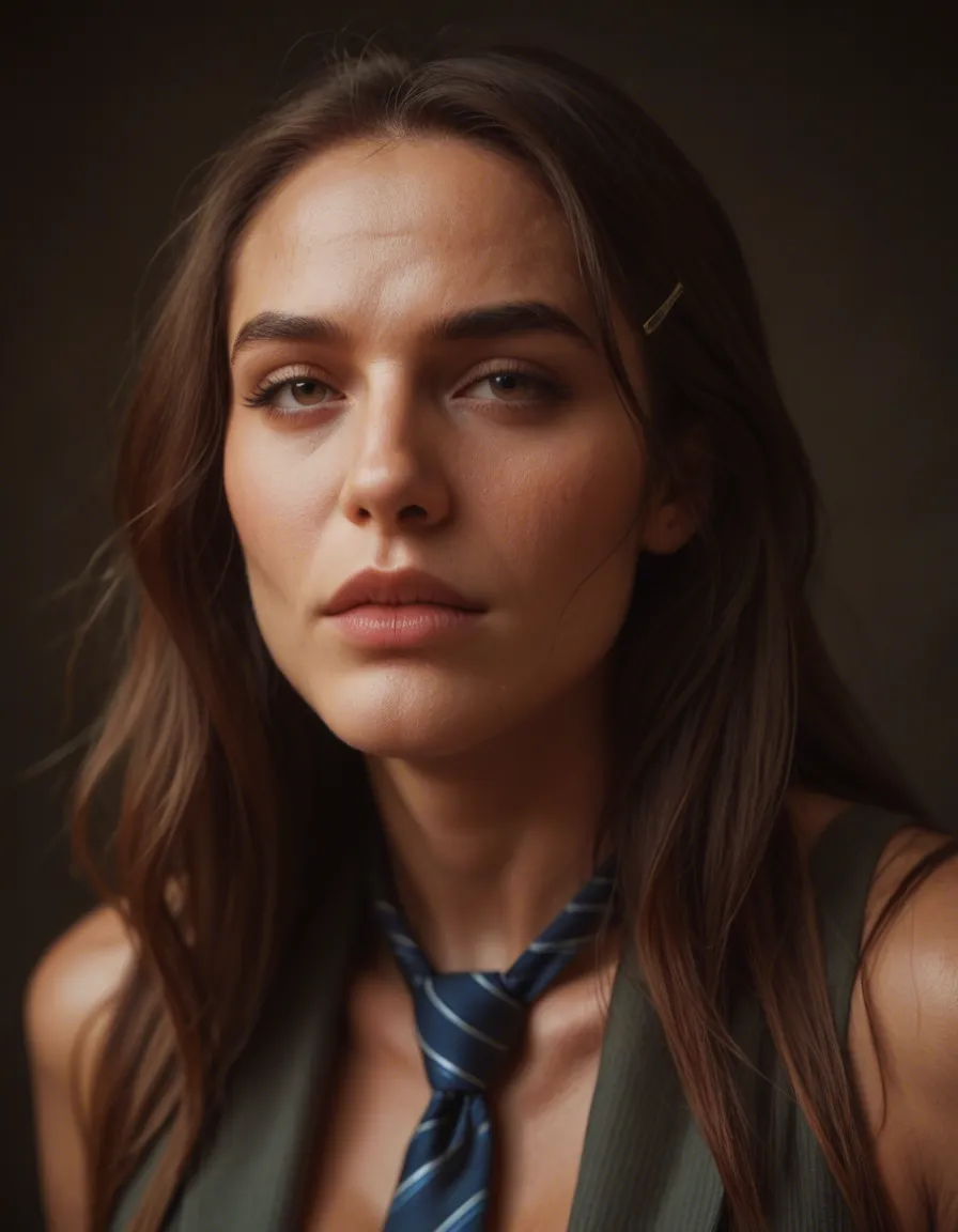 8k, sharp focus, detailed skin, multiple girls, hairclip, necktie, creampie, hyperrealistic, score_9, score_8, candid photo, realistic skin texture, visible skin pores, film grain, depth of field