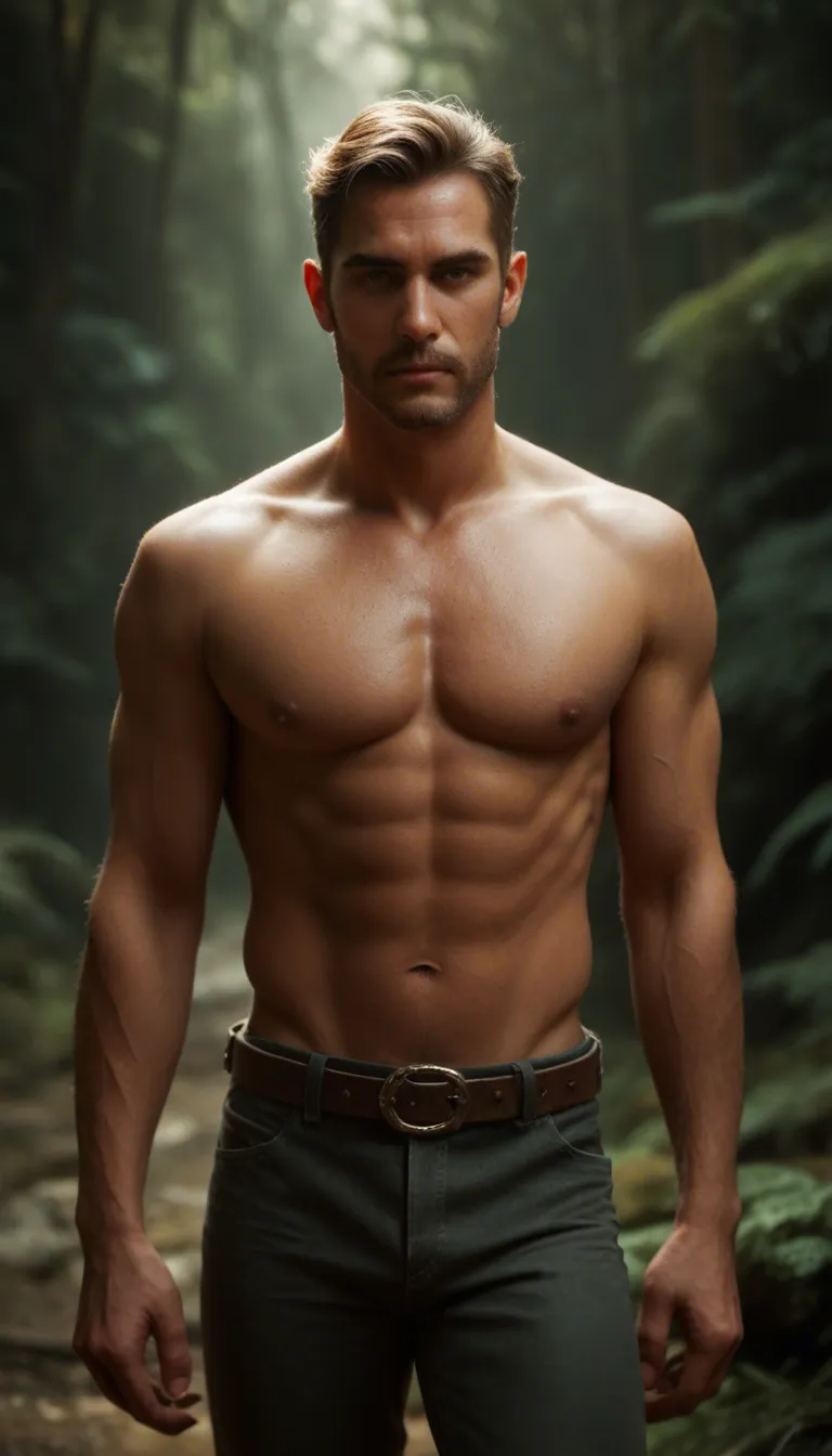 highly detailed, natural lighting, 1boy, belt, presenting, natural skin texture
