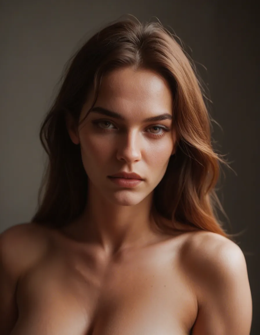 woman nude, score_9, score_8, candid photo, realistic skin texture, visible skin pores, film grain, depth of field