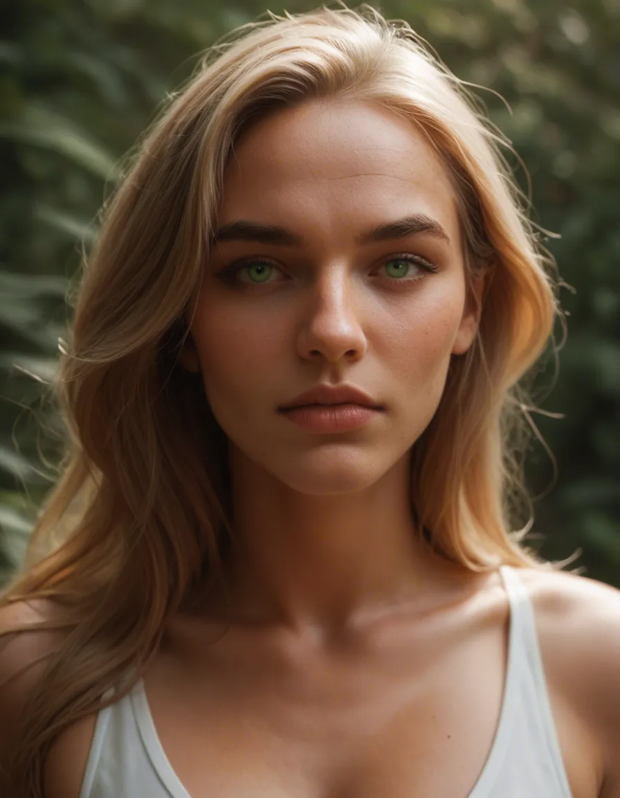 pretty and cute woman with light brown hair and green eyes lewd pictures, score_9, score_8, candid photo, realistic skin texture, visible skin pores, film grain, depth of field