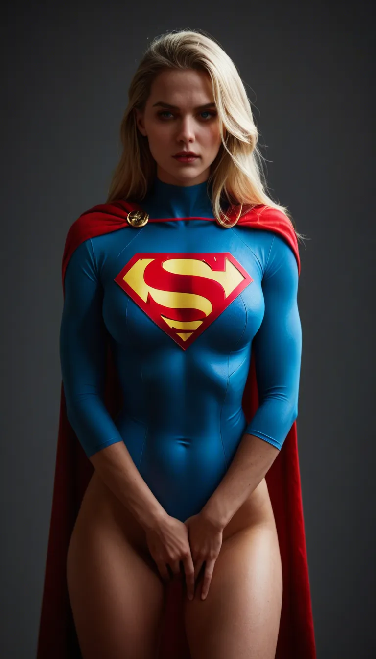MASTER PIECE A SEXY BLONDE SUPERGIRL WEARING A 1980 SUPERGIRL COSTUME AND CAPE MASTURBATING IN HER ROOM