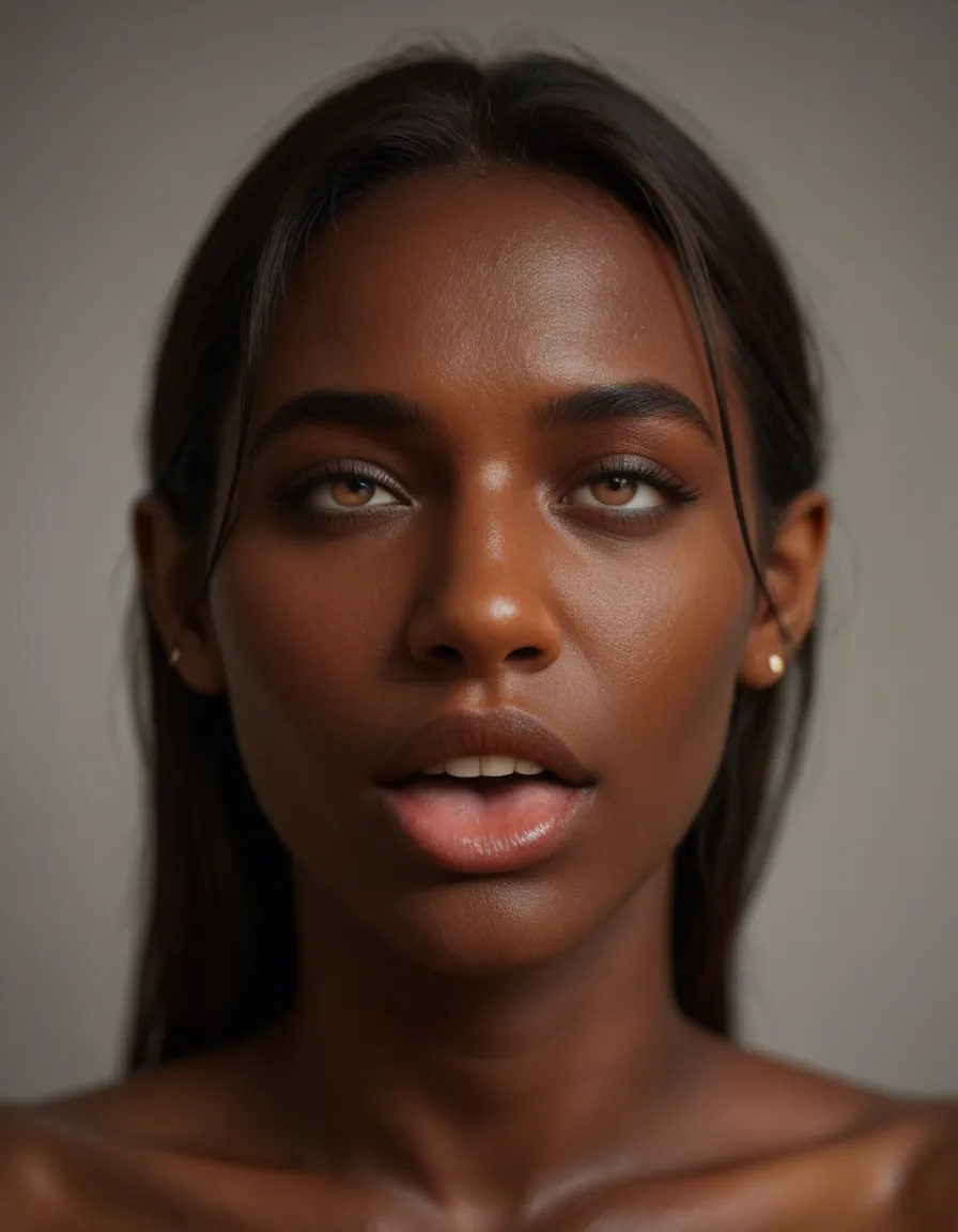 cinematic photo, 8k, close-up, 1other, ahegao, dark-skinned male, depth of field, natural skin texture, score_9, score_8, candid photo, realistic skin texture, visible skin pores, film grain, depth of field