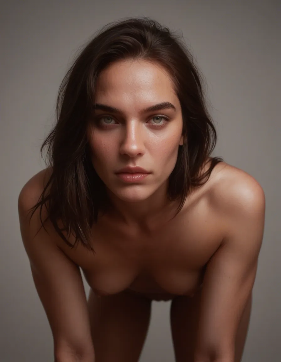 studio quality, sharp focus, couple, bent over, hourglass figure, relaxed mood, dslr quality, small_breasts, score_9, score_8, candid photo, realistic skin texture, visible skin pores, film grain, depth of field