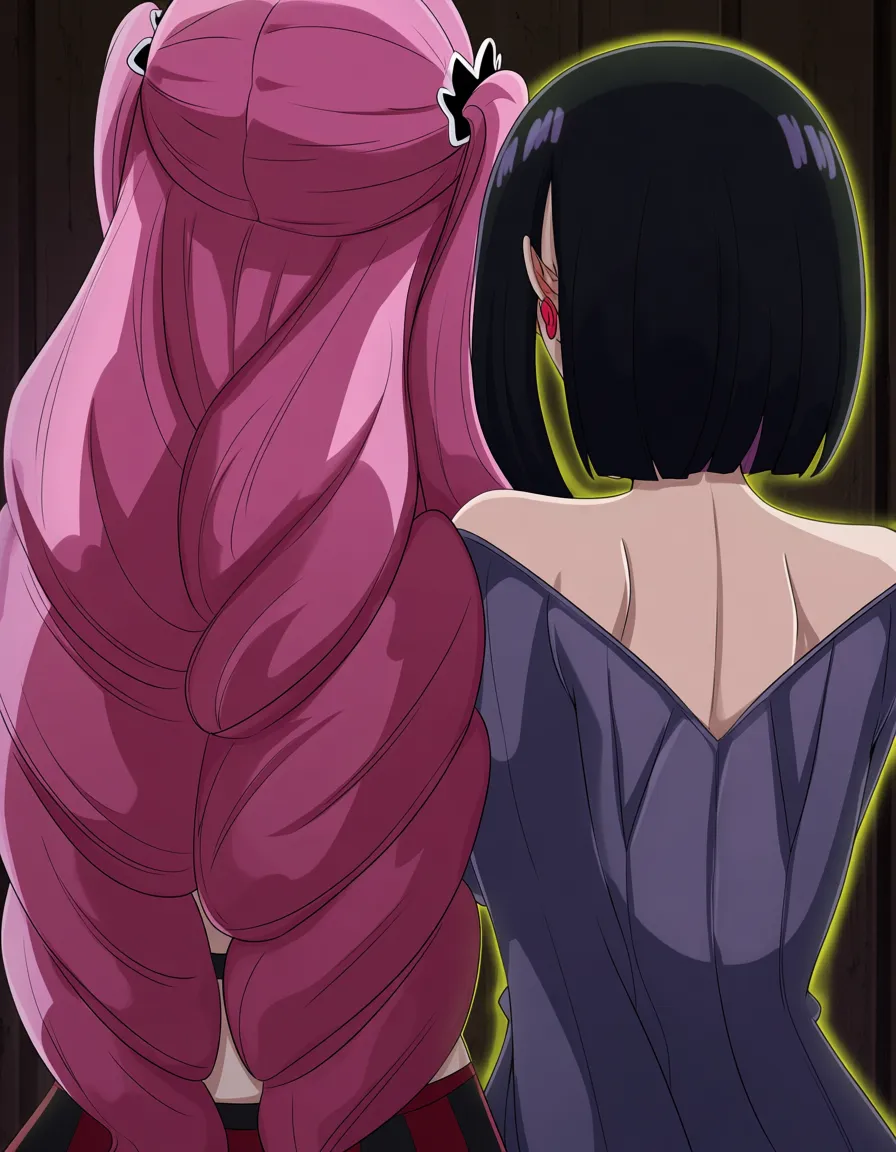 Nakano Nino and perona from one piece,doggystyle,2girls,2guys,Side by side,anal penetrantion,, hentai_studio_quality