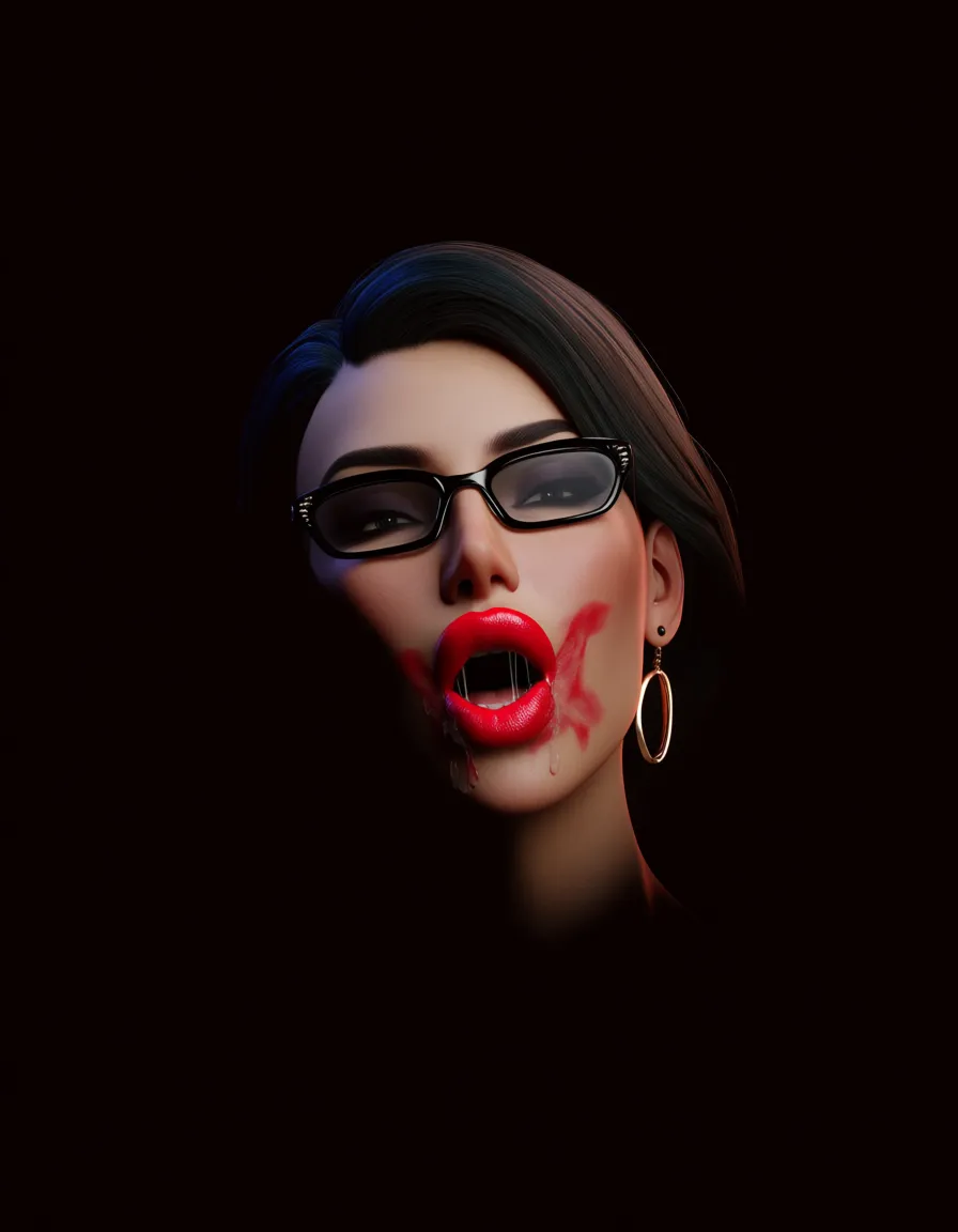 ultra detailed, 3girls mature_female with bimbo_lips glasses lipstick exposing their mouths mouth_fetish bad_breath sloppy saliva saliva_fetish spit smeared_makeup female_pervert jerkbait seduction about_to_cheat homewrecker, score_9, score_8, 3d render, octane render, subsurface scattering, ray tracing, smooth shading