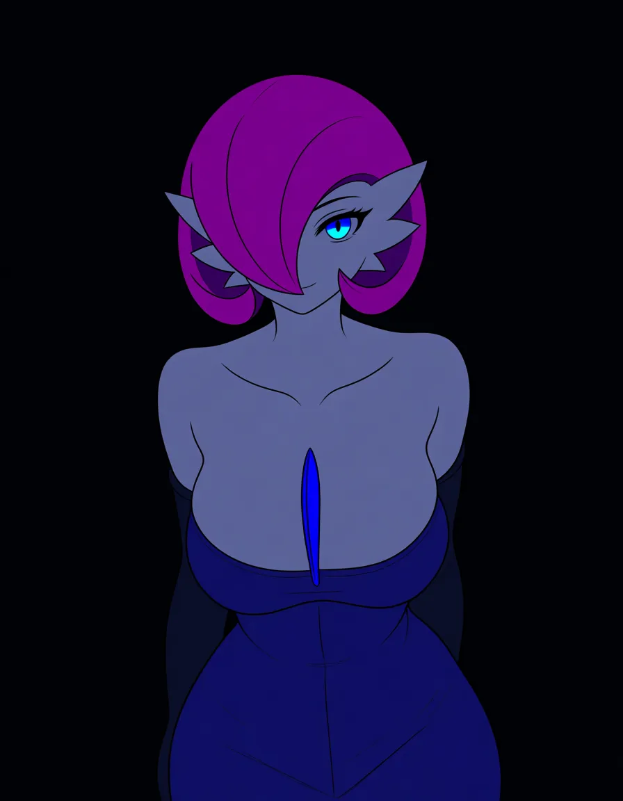 Anime gardevoir big breasts wide hips blue eyes white skin pink hair in a forest day time low lighting, hentai_studio_quality, hentai_studio_quality, hentai_studio_quality, hentai_studio_quality