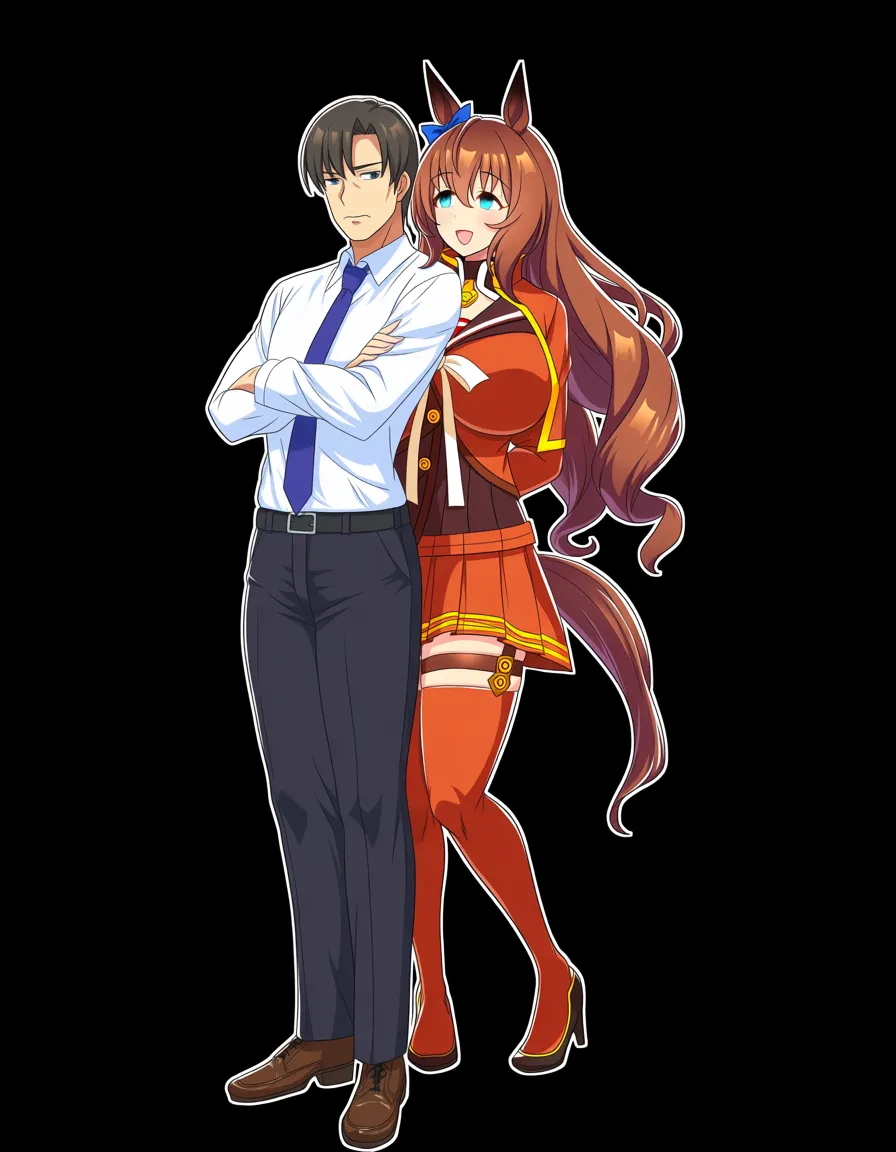 /masterpiece /ultra_detailed absurdres /sharp_focus outline 1boy 1futa maruzensky_(umamusume) trainer_(umamusume) trainer_(umamusume) full_body futanari futa_on_male futa_penetrating_male anal futa_penetrating_male anal_sex futa_penetrating_male male_penetrated male_penetrated femdom girl_on_top short_hair blue_eyed_female futa_penetrating_male muscular_female mature_female tall_girl thick_thighs, hentai_studio_quality