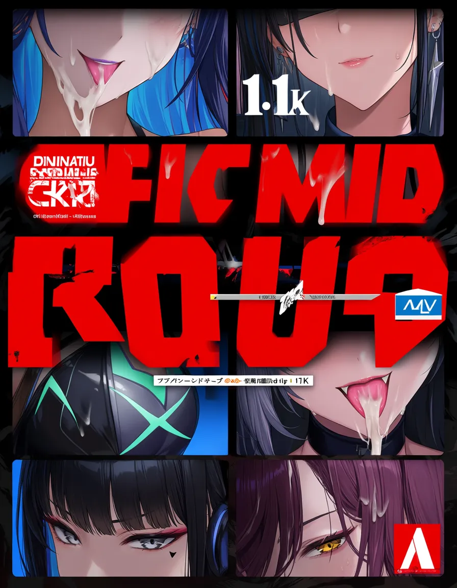8k, sharp focus, detailed skin, 4girls, anime cum, hentai_studio_quality