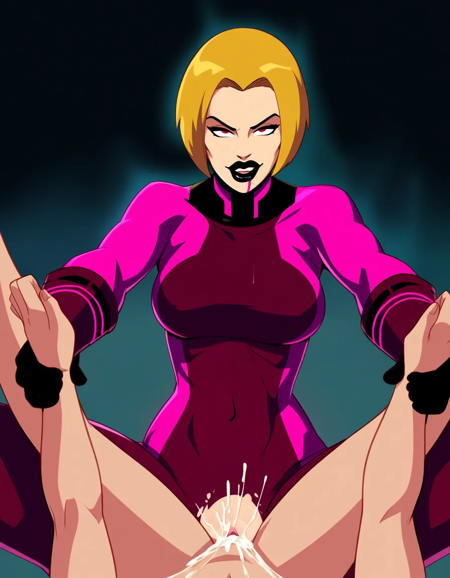 sharp focus, 8k, solo female, pink_latex_suit, bdsm, femdom, petite adult woman, Copyright homestuck Character john egbert roxy lalonde Artist confusedsabron General 1boy 1girls black lipstick blonde hair bottomless bottomless female continue after cum cum cum in pussy cum inside cum overflow drooling female floating giver pov grabbing wrists holding wrists light-skinned female lipstick male missionary position orgasm partially clothed partially clothed female pussy, hentai_studio_quality
masterpiece, hentai_studio_quality