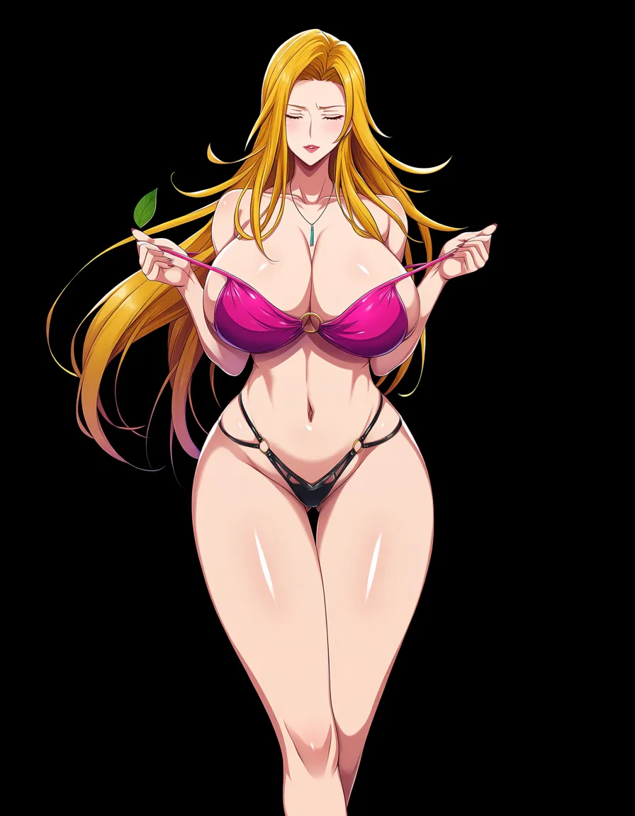 highres, vivid, mature female, bondage, curvy figure, leaf, visual novel art, hentai_studio_quality