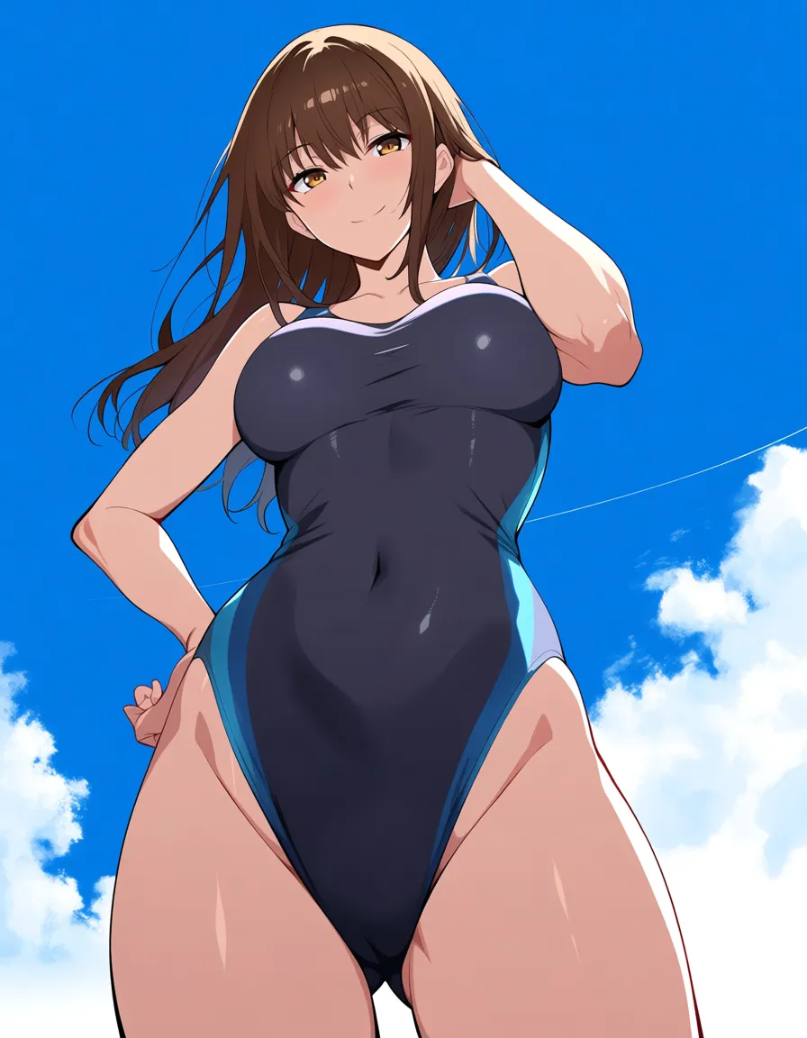 ultra detailed, princess, doggy style, groin, brown hair, sky, anime style, 10 guys, hentai_studio_quality