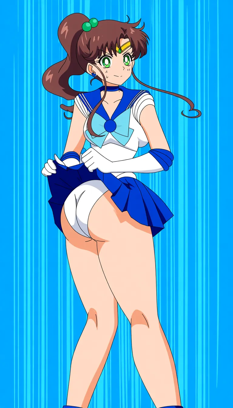 Sailor Jupiter looking_at_viewer breasts_out skirt_lift sex