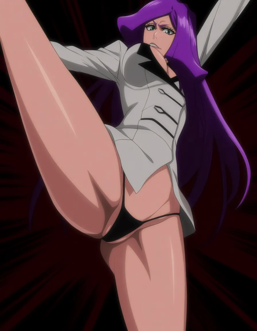 Aura michibane from bleach spreading her legs while standing up and creampied, hentai_studio_quality