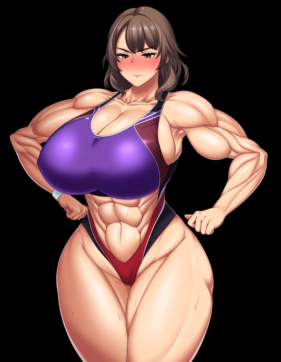 @raphtalia, @naofumi iwatani, female and male, shorter male/taller female, huge muscles female, huge breasts female, athletic female, sex, hentai_studio_quality