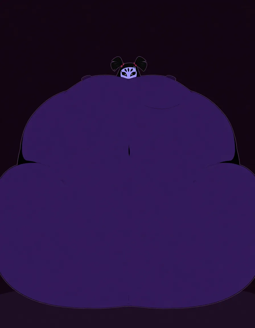 Muffet from undertale,purple skin,six arms,five eyes,black eyes,white pupils,completely nude,(insanely small breasts:1.5),(insanely gigantic nipples:1.5),(insanely gigantic thighs:1.5),(insanely short:1.5),(blushing:1.5),(embarrassed:1.5),(insanely gigantic donut asshole:1.5),behind view,ass focus, hentai_studio_quality