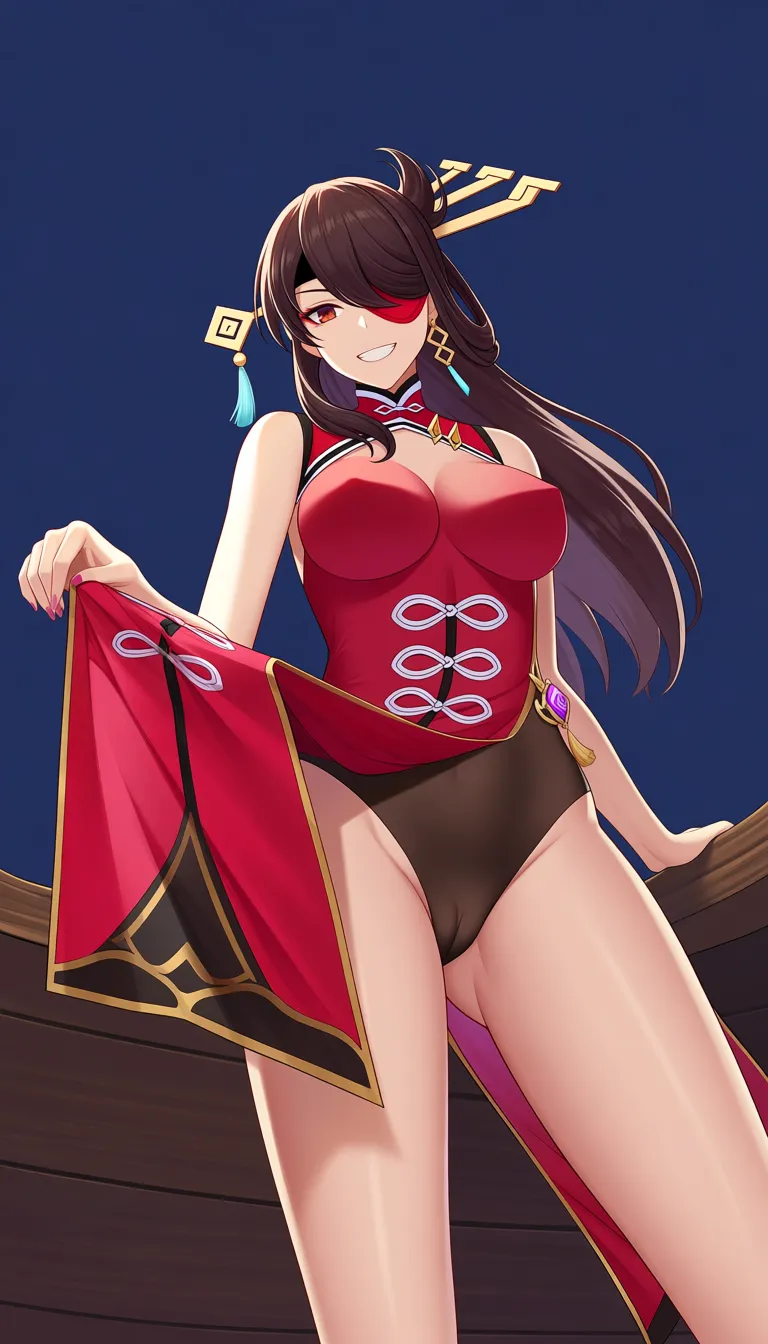Masterpiece, 1girl, Beidou character from genshin impact , look at viewer, Medium
breasts, outfit, pull cheongsam away to show cameltoe, Brave Smile, enjoying, Cameltoe, lightweight body, boat background .,,, value:0.1 for: hentai_studio_quality.,,,,.,,, hentai_studio_quality, hentai_studio_quality, hentai_studio_quality, hentai_studio_quality, hentai_studio_quality, hentai_studio_quality, hentai_studio_quality, hentai_studio_quality, hentai_studio_quality