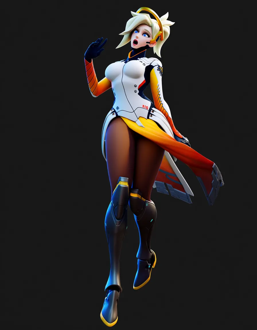 Mercy_from_overwatch, cum_in_pussy, x-ray, impregnation, sex_from_behind, clothed_sex, breasts_out, surprised, score_9, score_8, 3d render, octane render, subsurface scattering, ray tracing, smooth shading