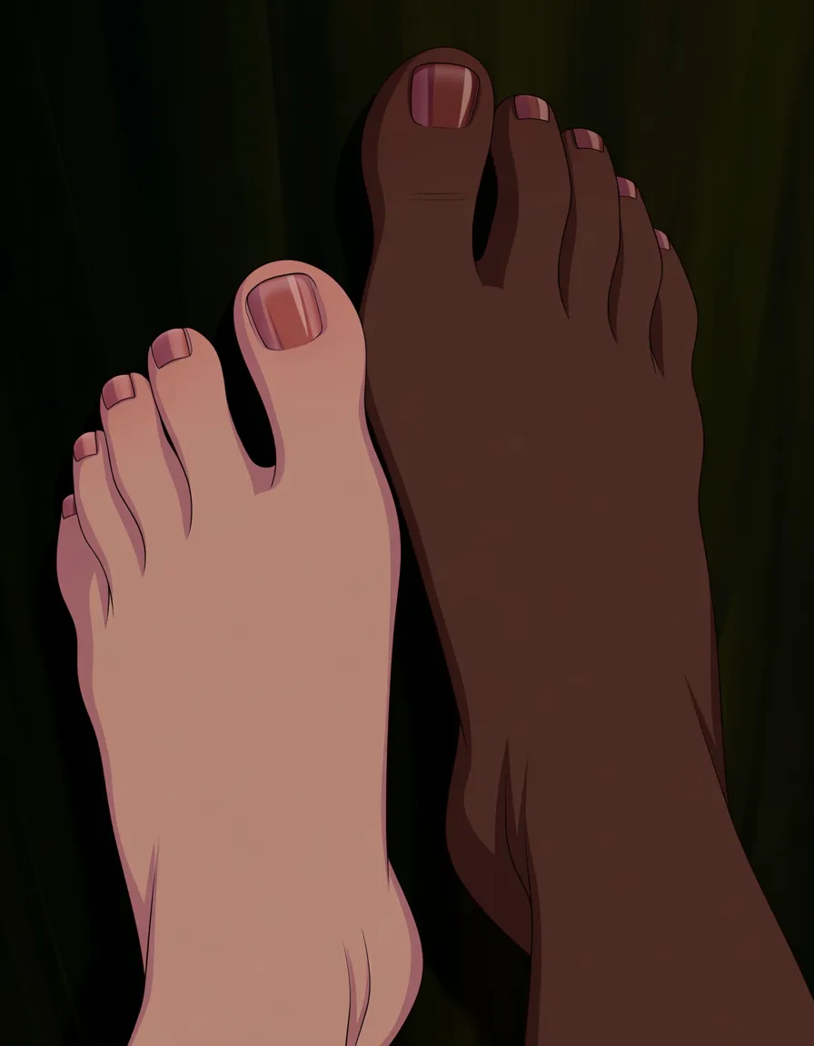 best quality, explicit detail, 1other, presenting, toes, tree, doujin style, hentai_studio_quality