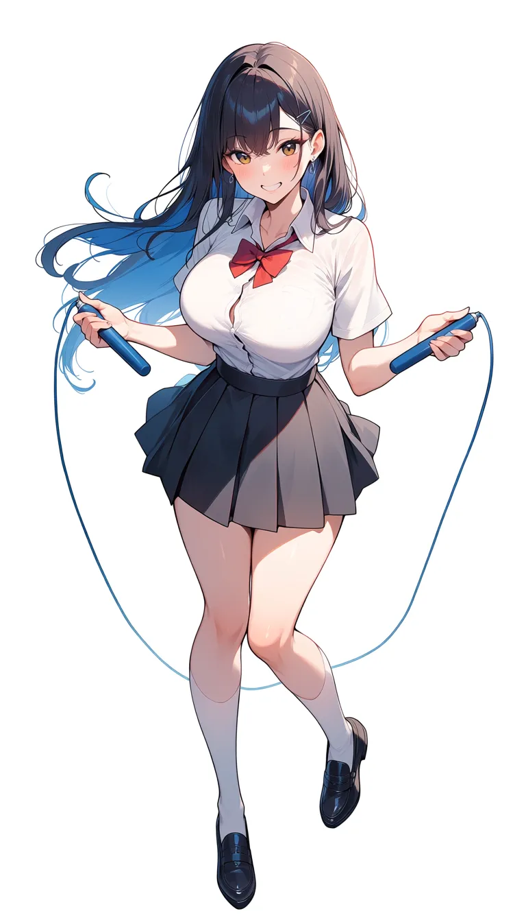 Jump rope with big tits