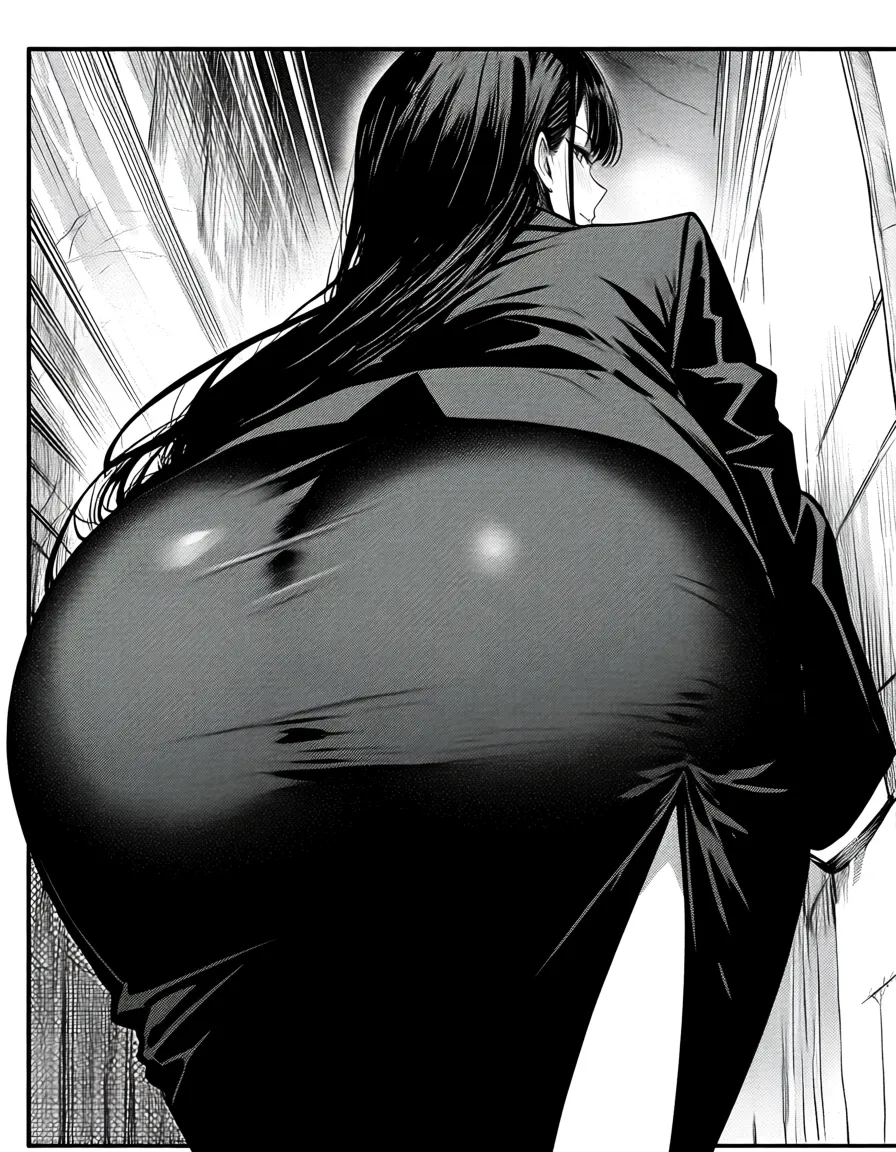 best quality, polished, office lady, long sleeves, creampie, manga panel looking_at_viewer, hentai_studio_quality