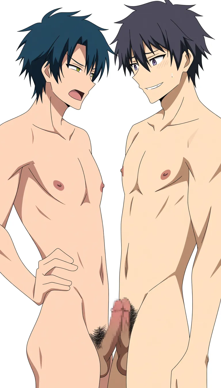 Two gay men fucking with their dicks