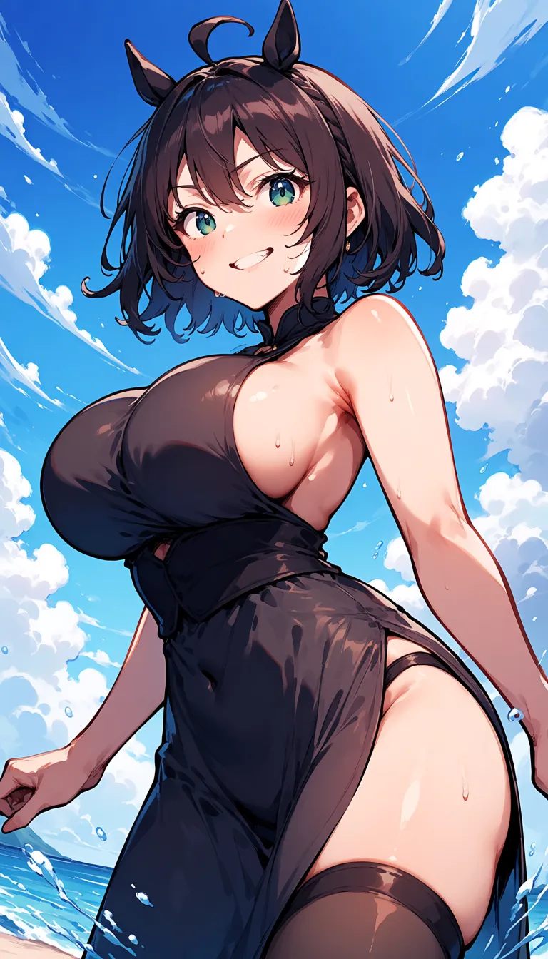 uma linda mulher 18 Corpo pequeno e franzino de Cabelo preto estilo Chanel Com a sainha bem curtinha vermelha Sendo fotida de 4 Com 2 homem estão penetrando por trás fodendo muindo forte anal Ela está com a cara de muita dor e ela e Com lágrimas e virando os olhos Com tentes fechados um anal muido forte