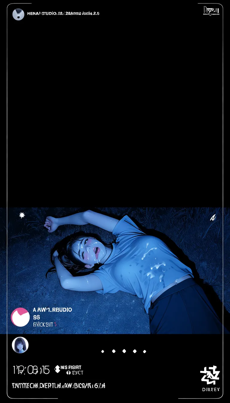 RAW photo, ultra realistic, girl watching boy laying in ground covered in cum and drool
