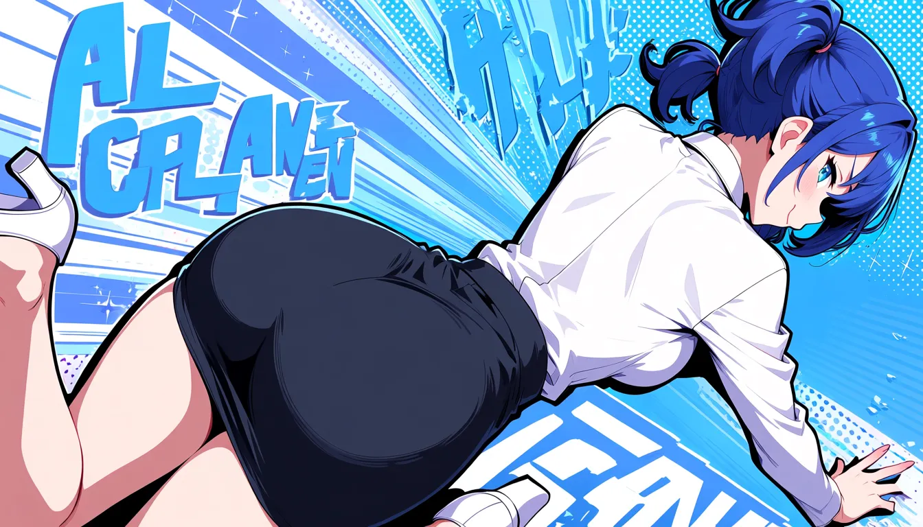 highres, vivid, office lady, white footwear, dress, missionary, smoldering look, vivid anime colors, blue_eyes blue_hair short_twintails presenting anal toy
clothing_aside, hentai_studio_quality nipples shown, grinding