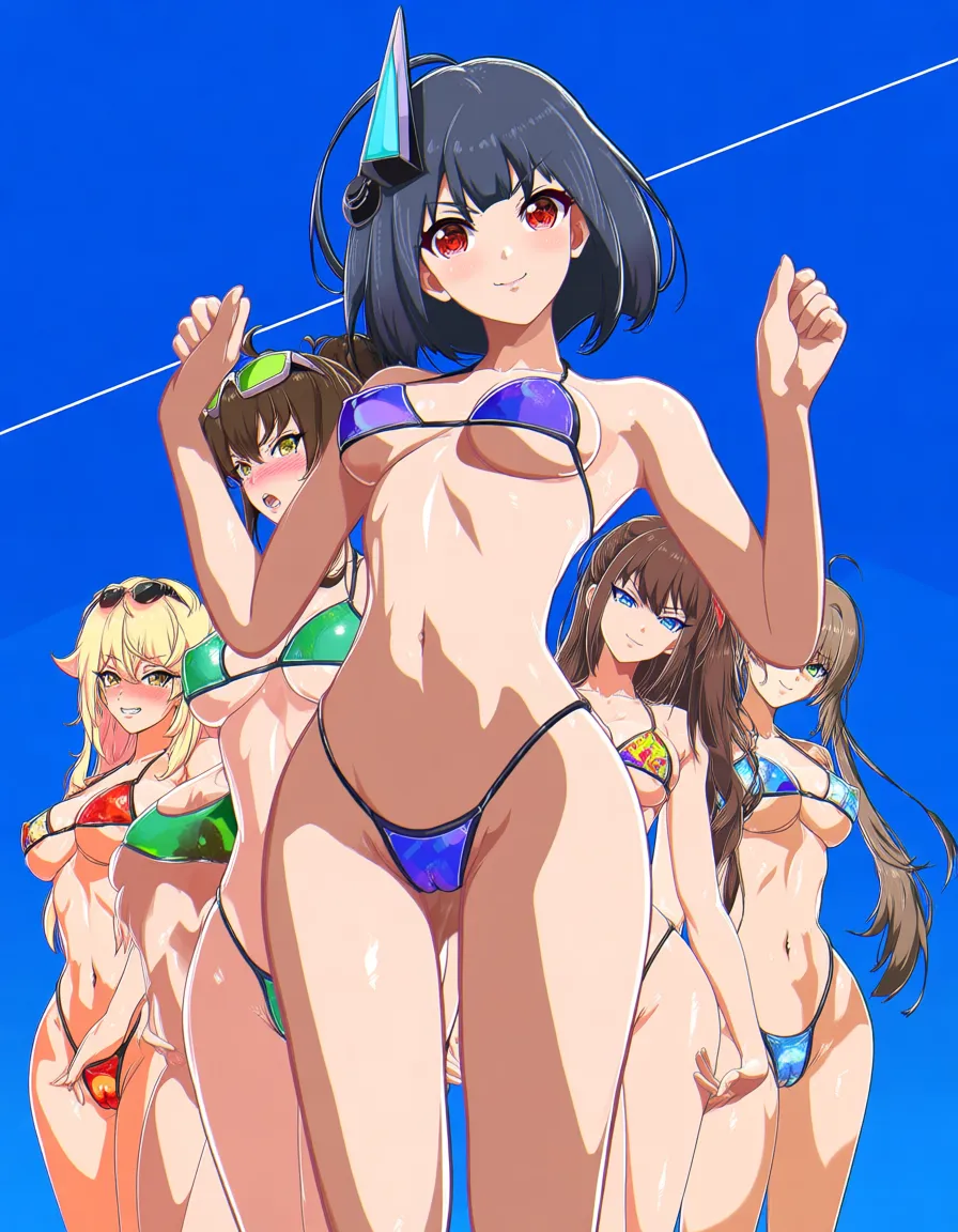 best quality, explicit detail, 5girls, tiny bikini, cameltoe ,humping, skinny, eroge, aesthetic, blushing hentai_studio_quality, hentai_studio_quality, (anime style:1.3), 2d, anime screencap, cel shading, flat color, @00osamio00, hentai_studio_quality, (anime style:1.3), 2d, anime screencap, cel shading, flat color, @00osamio00, (anime style:1.3), 2d, anime screencap, cel shading, flat color, @00osamio00, (anime style:1.3), 2d, anime screencap, cel shading, flat color, @00osamio00, (anime style:1.3), 2d, anime screencap, cel shading, flat color, hentai_studio_quality, hentai_studio_quality, hentai_studio_quality, score_9, score_8, 3d render, octane render, subsurface scattering, ray tracing, smooth shading, (anime style:1.3), 2d, anime screencap, cel shading, flat color