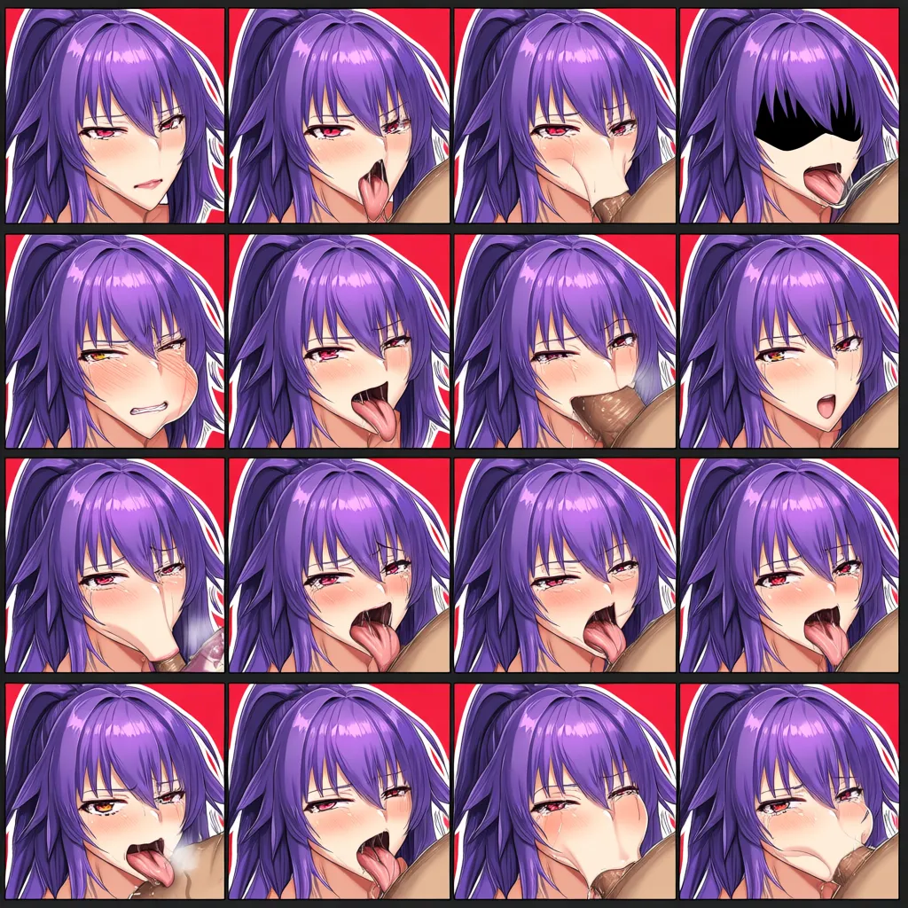(Busty _Lactating_human_female:1.1), school_uniform, ponytail, purple_hair_with_bangs, barefoot and feetsoles, (silent comic:1.3), bare legs, (smugly_gloating:1.2), curvy, small male classmate, multiple_views , angry, (deepthroat:1.5), fellatio with tongue,shokugeki no soma artstyle, outline, gagging, teary eyed,, hentai_studio_quality